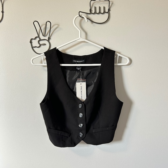 Streetwear Society Button Vest Top - Picture 1 of 2